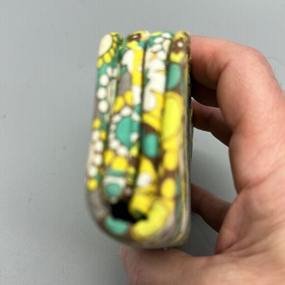 Paisley design yellow gray card wallet - Picture 7 of 8